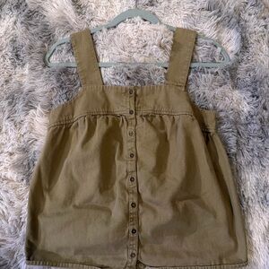 Old Navy Olive Utility Button Front Tank | XS